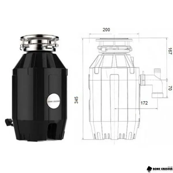 Измельчитель пищевых отходов бытовой BoneCrusher 810 AS (BC810)