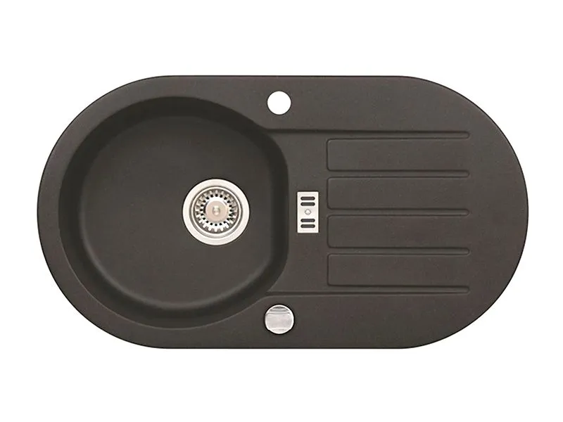 Мойка ALVEUS NIAGARA 40 GRANITAL CARBON-G91 780x435x160;1x с сифоном 1105297, (1076860)