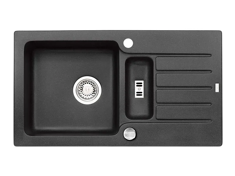 Мойка ALVEUS NIAGARA 70 GRANITAL CARBON-G91 780x435x160;1+1/2 с сифоном 1105297, (1089487)