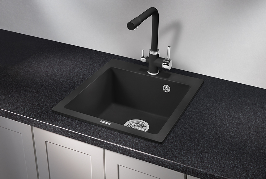 GR-4651, ТУРМАЛИН, кухонная мойка, кварц