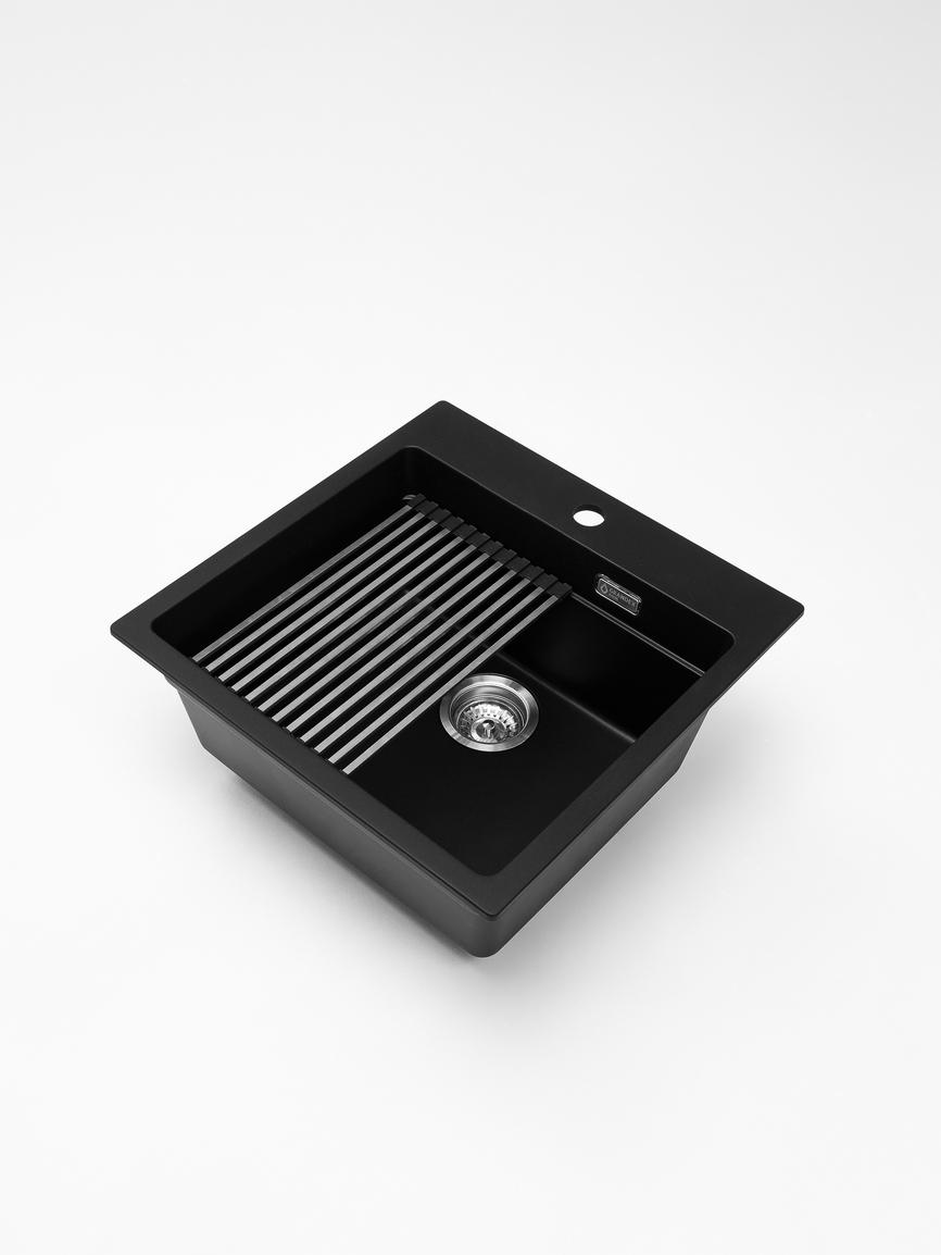 Кухонная мойка Grandex Aqua COMFORT 51F BLACK METALIC (500405)