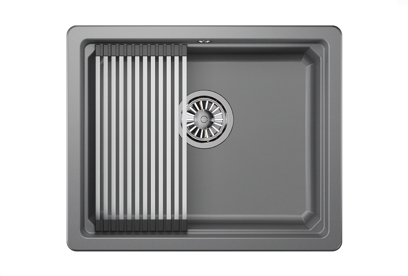 KS-5501U, АЛЮМИНИУМ, кухонная мойка, кварц