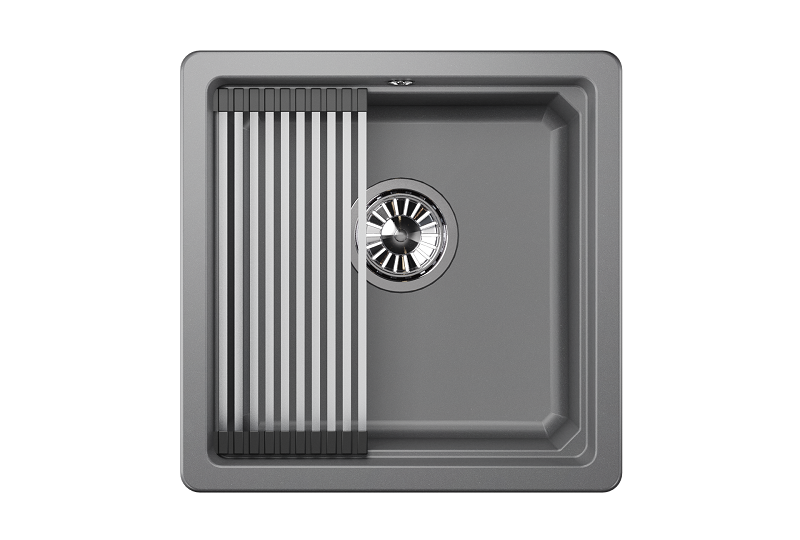 KS-4501U, АЛЮМИНИУМ, кухонная мойка, кварц