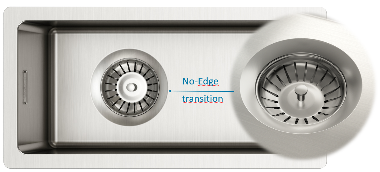 Мойка для кухни NOX 130 BRS 740x515x200 в комплекте с интегрированным сифоном (1149938)