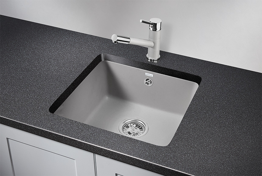 GR-3601, АЛЮМИНИУМ, кухонная мойка, кварц