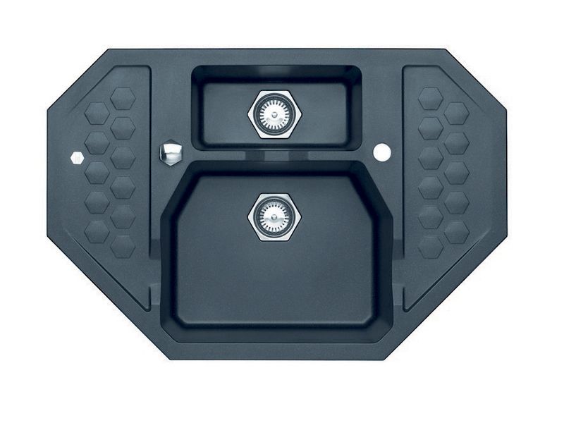 Мойка SENSUAL 60 GRANITAL+ TWILIGHT-G05M 900x610x200;1+1/2 с сифоном 1104729, (1108259)