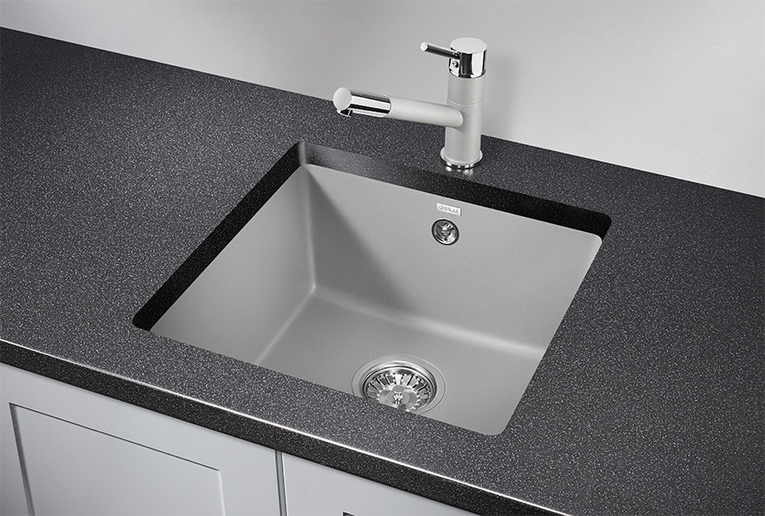 GR-4451, АЛЮМИНИУМ, кухонная мойка, кварц