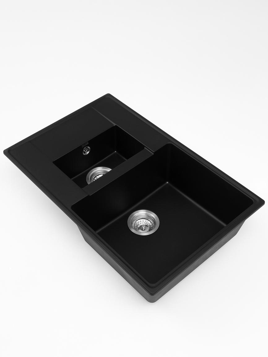 Кухонная мойка Grandex Aqua TOPLINE 78F BLACK METALIC (600115)