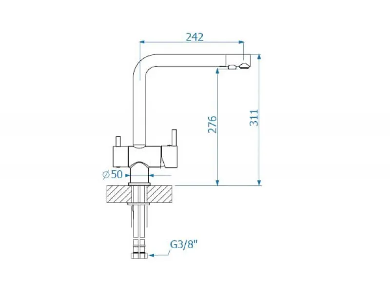 Смеситель для кухни ALVEUS AQUILA SAT(1139805)