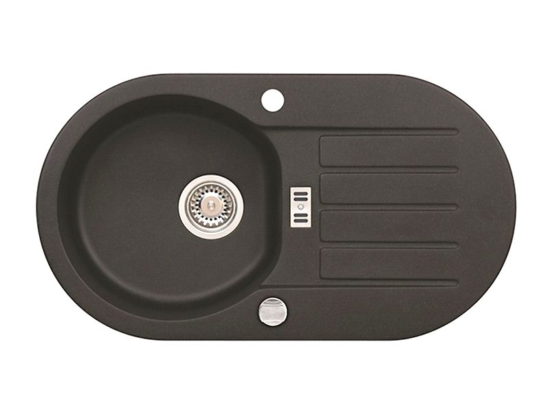 Мойка ALVEUS NIAGARA 40 GRANITAL CARBON-G91 780x435x160;1x с сифоном 1105297, (1076860)