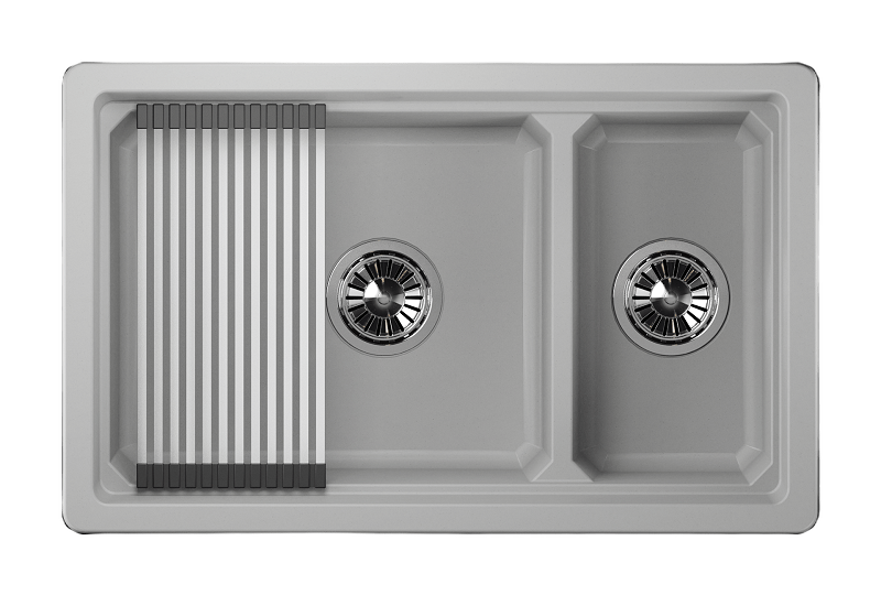 KS-7304U, АРКТИК (БЕЛЫЙ), кухонная мойка, кварц