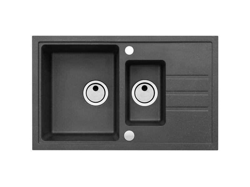 Мойка INTERMEZZO 70 GRANITAL CARBON-G91 780X480X200;1+1/2 в ком.с сифоном 1117293, (1117055)