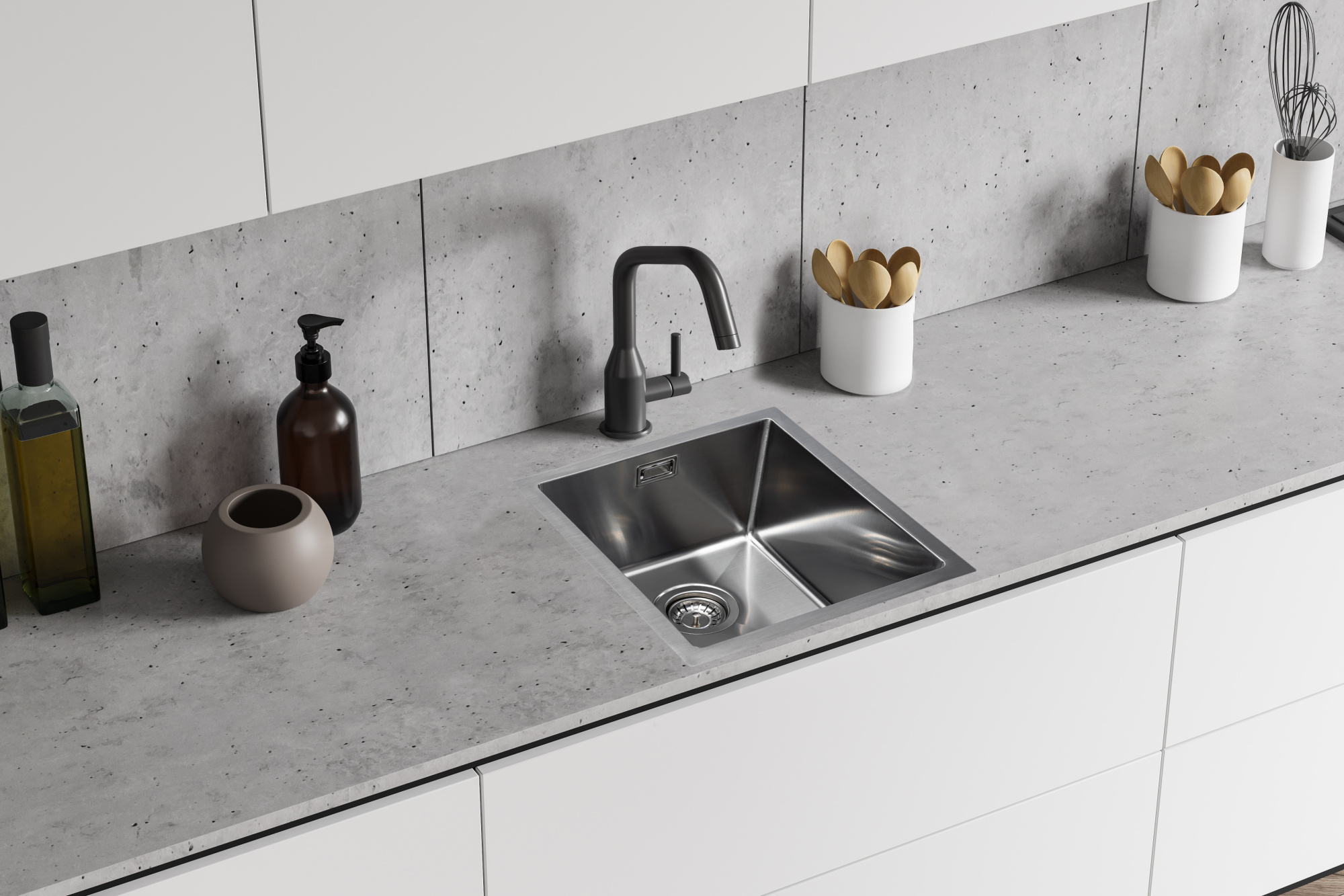 Мойка Grandex Aqua PROLINE 39, 390х450х200, сифон в комплекте (300062)