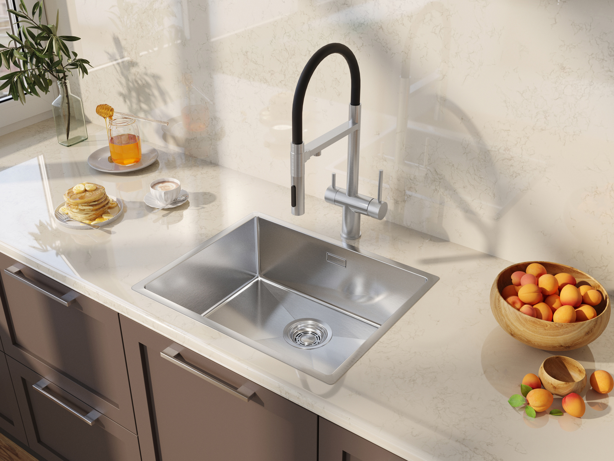 Мойка Grandex Aqua PROLINE 54, 540х440х200, (504174)